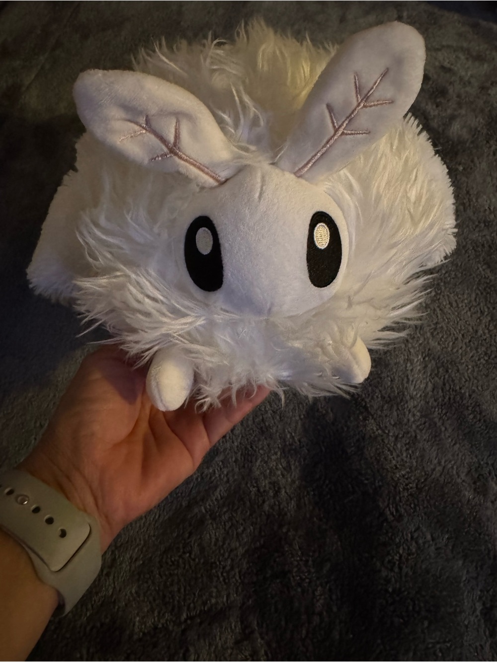 Plush White Fluffy Small  Toy - Soft Rabbit Style